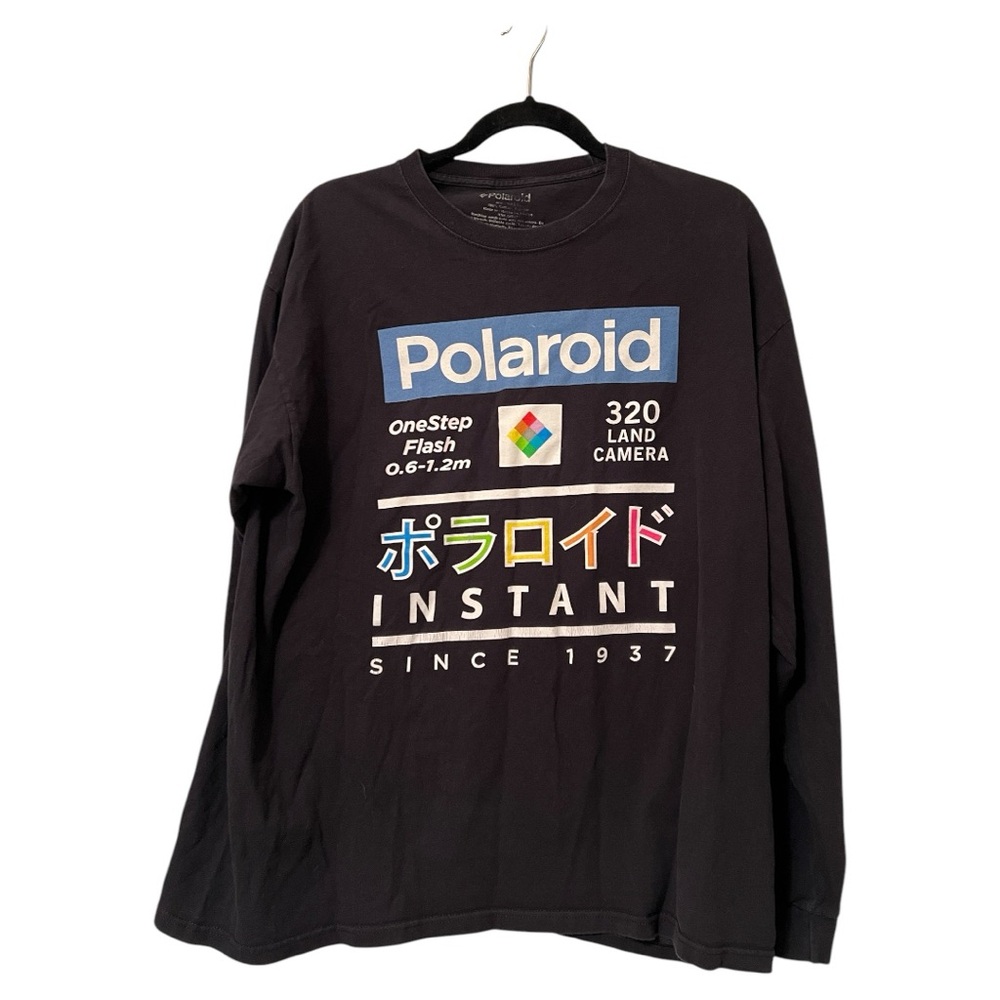 Polaroid Long Sleeve T-Shirt Black XL - Excellent Condition